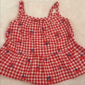 Cat & Jack Red Gingham Kids Blouse